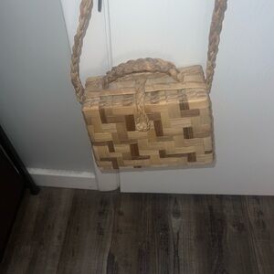 Vintage Palm Woven purse
